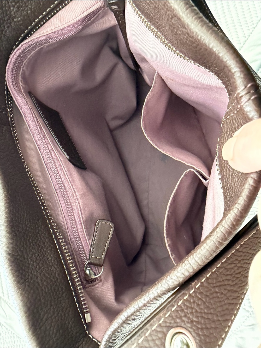 Coach Classic Medium Pebbled Leather Hobo Shoulder Bag in Dark Brown Leather - Picture 12 of 13